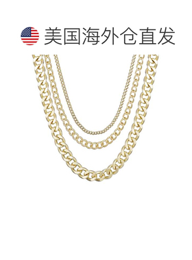 自营adorniaGold Plated Link Layered Necklace - gold 美国奥莱