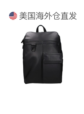 自营Piquadro Leather Men's Backpack - black 美国奥莱直发
