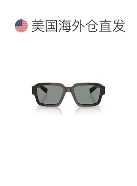 自营prada0pr 02zs Bold Rectangular Tortoiseshell Sunglasses