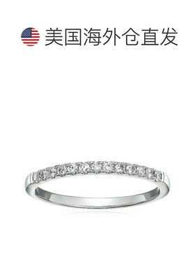自营 vir jewels 1/5 克拉密镶钻石结婚戒指 14k 白金新娘爪镶 -