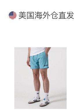自营Hugo Boss Men's Starfish Swim Trunks, Light Blue - light