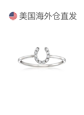 自营RS Pure by Ross-Simons Diamond Horseshoe Ring in Sterlin