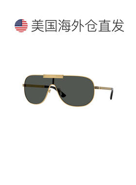 自营Versace方形全边框太阳镜，金色镜框和灰色镜片Ve22931002/87