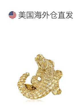 自营 Ross-Simons 意大利 18kt 黄金鳄鱼戒指 - 黄色 美国奥莱直