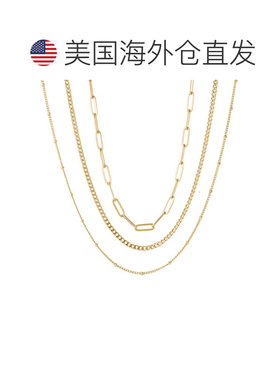自营adorniaTarnish Resistant 18k Gold Plated Set of 3-Chain