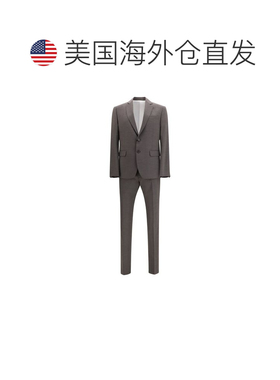 自营Dsquared2 Fleece Wool Two-Piece Men's Suit - gray 美国奥