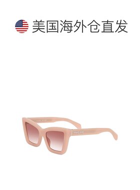 自营Palm Angels Sunglasses Cat Eye Full Rim, Black Frame And