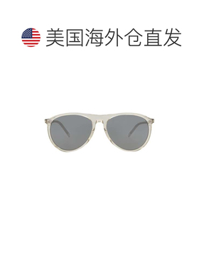 自营saint laurent飞行员框架回收醋酸纤维太阳眼镜-灰色 美国奥