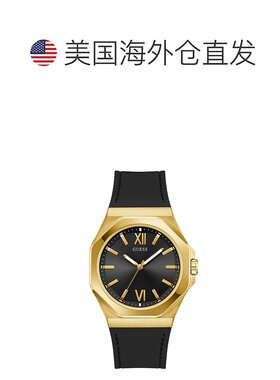自营Guess Men's Emperor Black Dial Watch - black 美国奥莱直