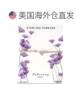 自营sterling forever纯银 Birth Flower Bolo 手链 - 银紫 美国