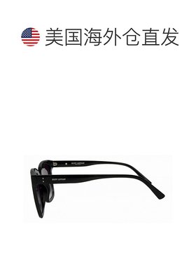 1h可退 美国直邮SuzyLevian女士黑色大方形镜片银色装饰太阳镜黑