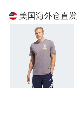 自营Men's adidas World Wide Hoops Graphic T-Shirt - taupe ox