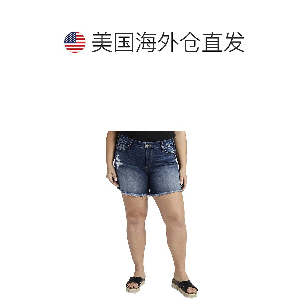 【美国直邮】silver jeans co.女士休闲短裤牛仔牛仔裤牛仔布-图1