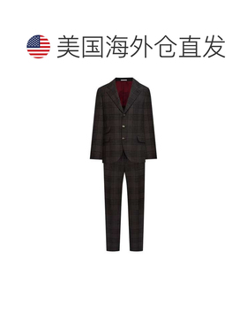 自营Brunello Cucinelli Wool Two-Piece Men's Suit - brown 美