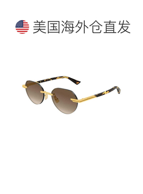 自营bottega venetaBV1379S 003闪亮金/棕色渐变-闪亮金 美国奥莱