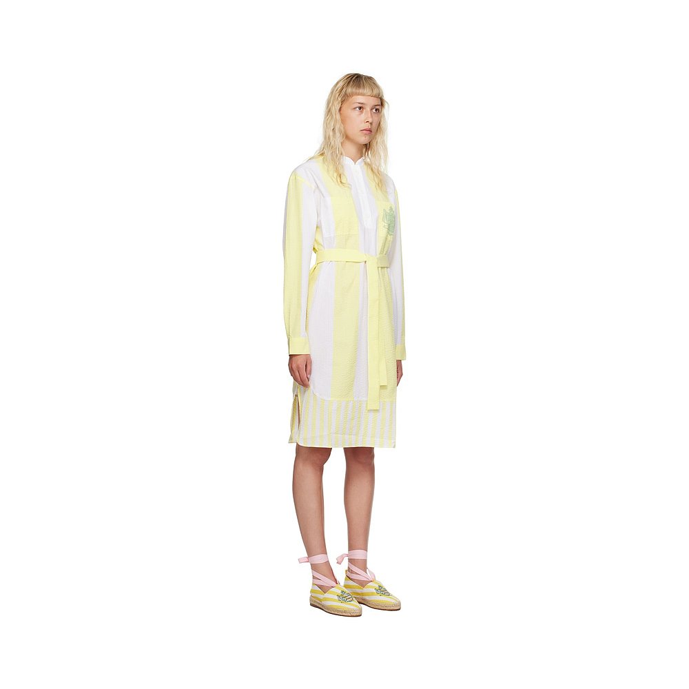 1h可退 香港直邮潮奢 MAISON KITSUNE 女士 白色 & 黄色 Hotel Ol - 图0