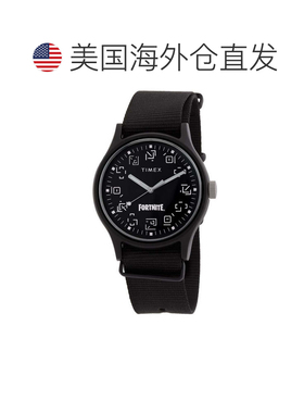 自营Timex Men's Fortnite Black Round 40mm - black 美国奥莱直