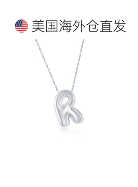 自营simonaSterling Silver, Bubble 'R' Initial Necklace - sil