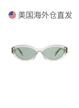 自营Prada绿色椭圆形女士太阳镜PR 26ZS 14R20E 55 - multi 美国