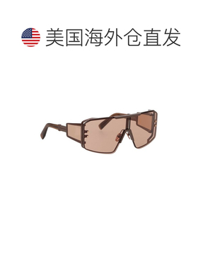 美国直邮自营Balmain男女通用The mask 147mm太阳眼镜-棕色 美国