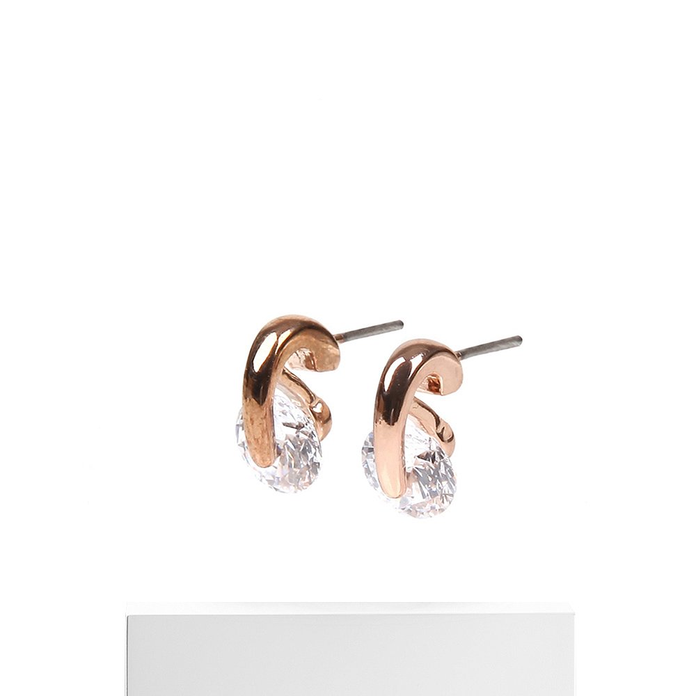 天猫国际美国直购美国直邮GIVENCHY纪梵希悬挂式玫瑰金色单钻施华洛施奇水晶耳钉3
