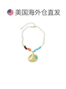 自营adorniaGold Plated Mixed Beaded Necklace with Oversized