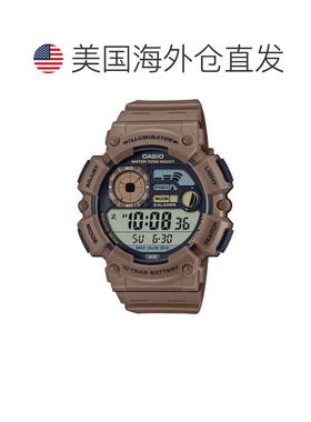 自营Casio Men's Digital Watch with Brown Band - WS-1500H-5AV