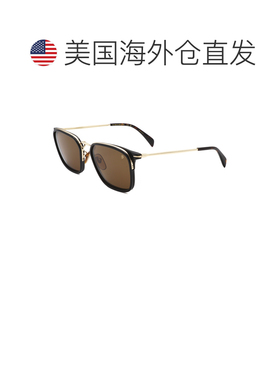 自营David Beckham男士56mm金色黑色太阳镜DB7065-F-S-RHL-56-金