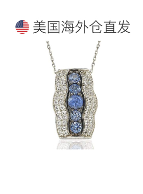 自营Suzy Levian 纯银蓝宝石和钻石口音吊坠 - 蓝色 美国奥莱直发