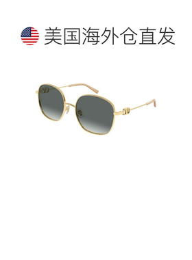 自营valentino金色Vg0028s金属超大方形太阳镜-灰色 美国奥莱直发