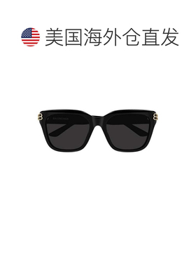 自营balenciagaBb0433sk大方形太阳眼镜-黑色 美国奥莱直发