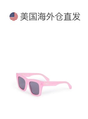 自营Off-White Sunglasses Square Full Rim, Shiny Pink Frame A