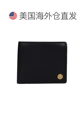 自营Versace Leather Men's Wallet - black 美国奥莱直发