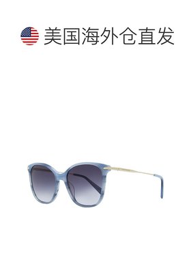 自营 Longchamp Women's Square Sunglasses LO660S 421 Blue Mar