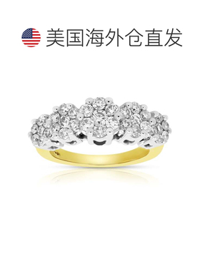 自营vir jewels1.50 克拉 5 石簇复合钻石戒指 14K 黄金 - 黄色