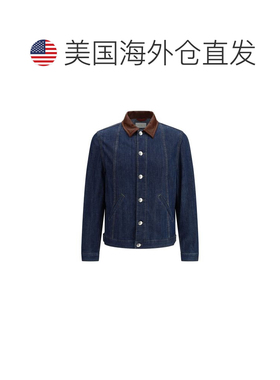 自营Brunello Cucinelli Cotton Men's Jacket - blue 美国奥莱直