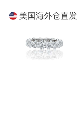 自营 diana m.18K 白金 5.00 克拉钻石永恒戒指 - 白色 美国奥莱