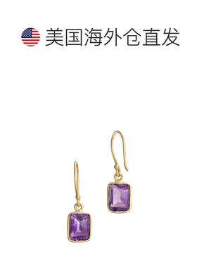 savvy cie jewels18k 镀金紫水晶 2.50 克拉法式线耳环 紫色 【美