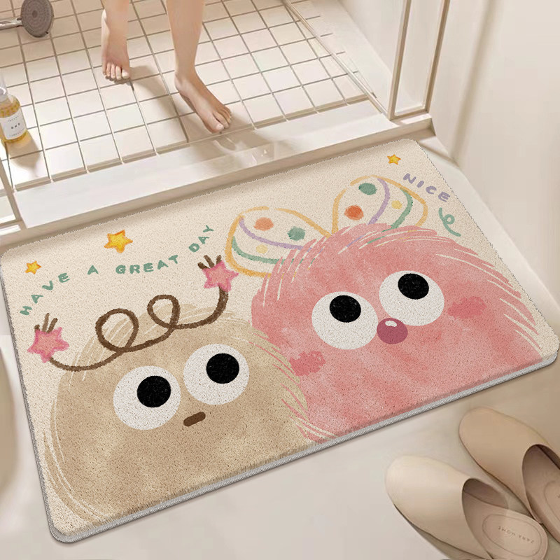 Cartoon bathroom absorbent non-slip floor mat