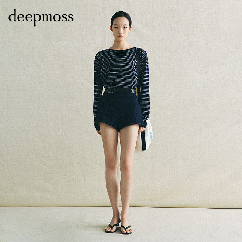 【deepmoss】2026春夏新款丹宁叠褶牛仔短裤,淘宝优惠券,粉丝福利购,淘宝优惠卷