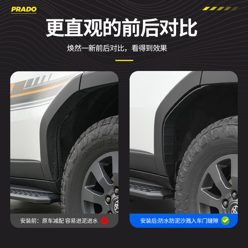 适用24-25新款普拉多内衬挡泥板丰田霸道LC250专用后轮配件改装件 - 图1