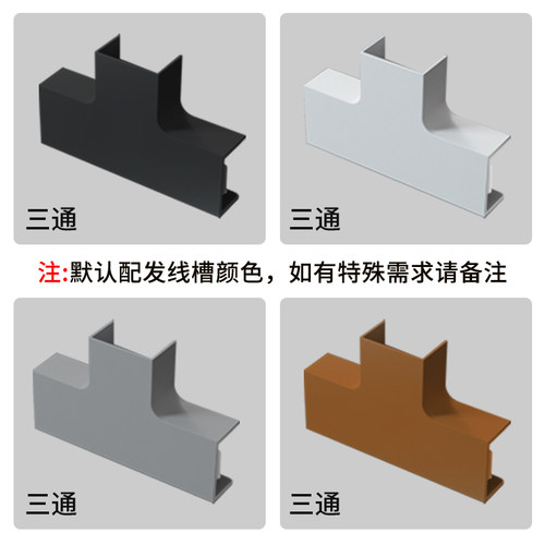 PVC方线槽配件 墙角转弯平面弯角三通阴角弯头阳角弯头拐角堵头 - 图1
