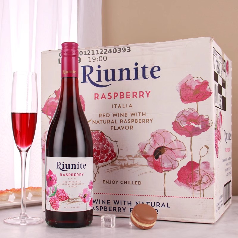 Riunite优尼特莫斯卡托甜红起泡酒女士低度酒树莓黑莓气泡鸡尾酒 - 图1