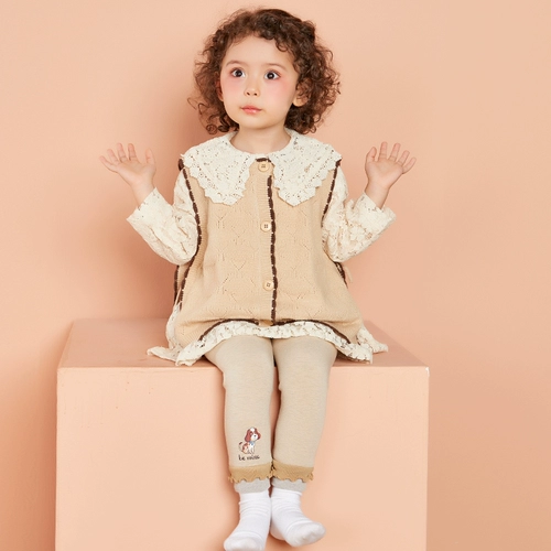 Леггинсы, осенние штаны, хлопковое утепленное термобелье для раннего возраста