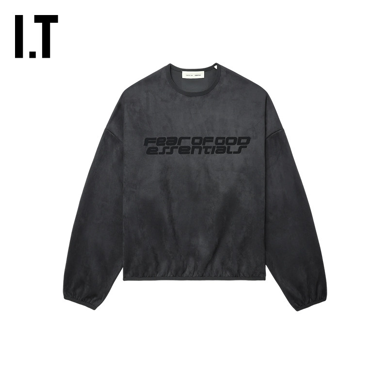IT ESSENTIALS男装做旧磨白圆领卫衣新款潮酷有型套头上衣926732M,淘宝优惠券,粉丝福利购,淘宝优惠卷