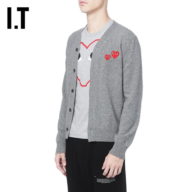 Men's knitwear trendy brand love stitching decoration