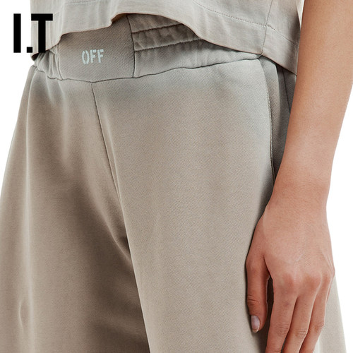 OFF-WHITE™女装新款运动裤长裤潮流活力磨白做旧卫裤0216EWQ - 图2