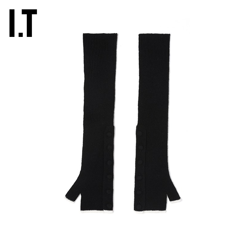 IT Y's女款针织毛线手套新品时尚温暖羊毛半指长款袖套A20159L,淘宝优惠券,粉丝福利购,淘宝优惠卷