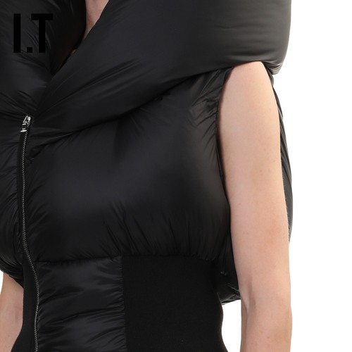 IT Rick Owens男装廓形无袖羽绒服新款夸张设计感拉链羽绒短背心 - 图3