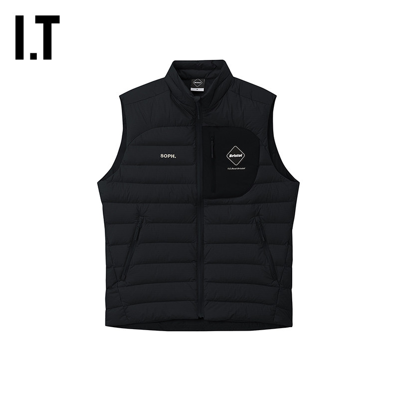 IT F.C.REAL BRISTOL男装立领拉链羽绒马甲新款绗缝羽绒背心外搭 - 图3